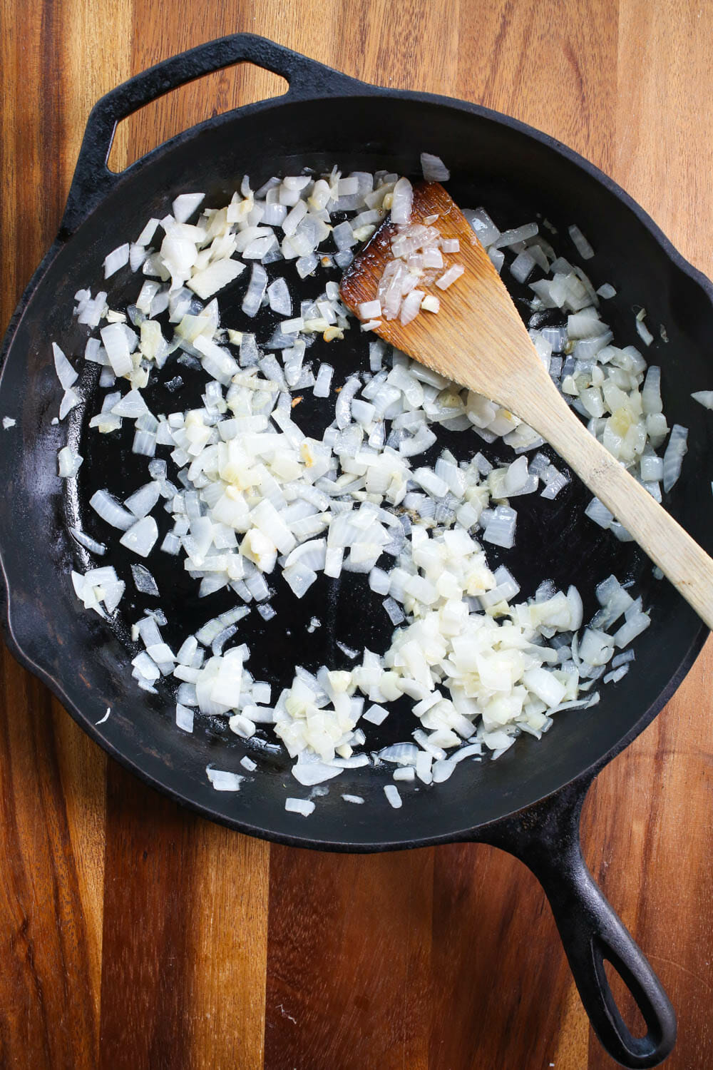 sauté onion and garlic