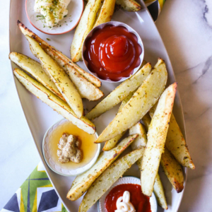 Oven steak fries from Our Best Bites